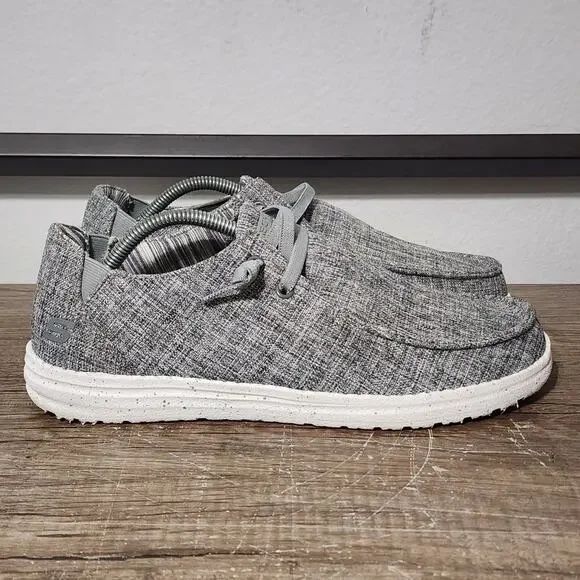 Skechers Melson Chad Mens Lightweight Casual Comfort Slip-On Shoes Size 10 Gray - Picture 3 of 9